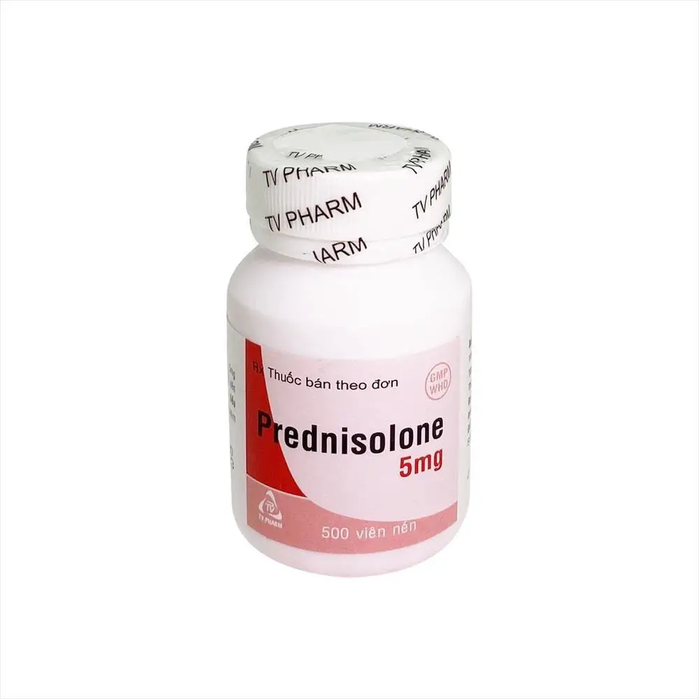 Thuốc Prednisolone 5mg TV.Pharm chống viêm, chống dị ứng và ức chế miễn dịch (C/500 v.nén)